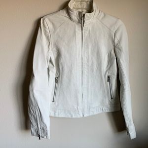 Wilson White Leather Jacket Size Small